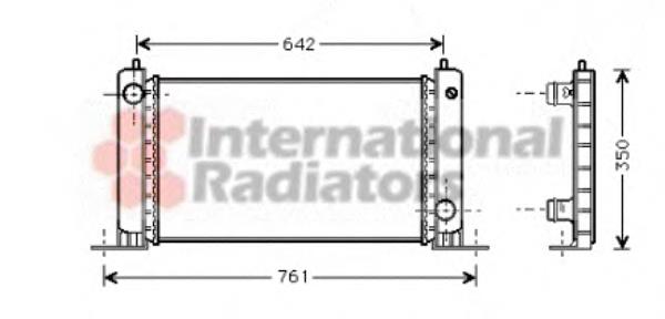 17002243 VAN Wezel radiador refrigeración del motor