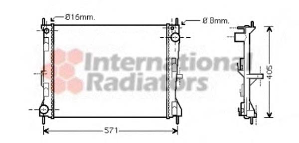 13002235 VAN Wezel radiador refrigeración del motor