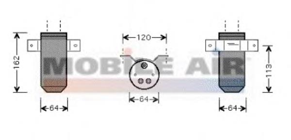 Receptor-secador del aire acondicionado 0200D039 VAN Wezel