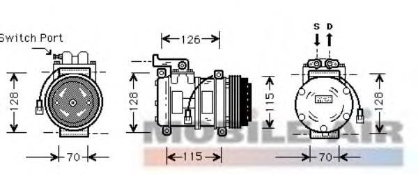 Compresor de aire acondicionado 0200K027 VAN Wezel