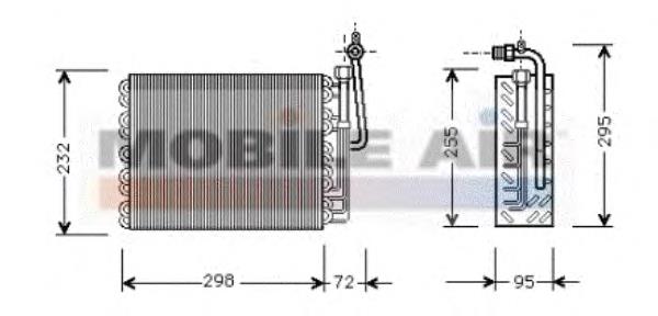 Evaporador, aire acondicionado para Alfa Romeo 164 (164)