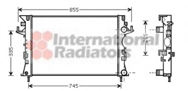 43002300 VAN Wezel radiador refrigeración del motor