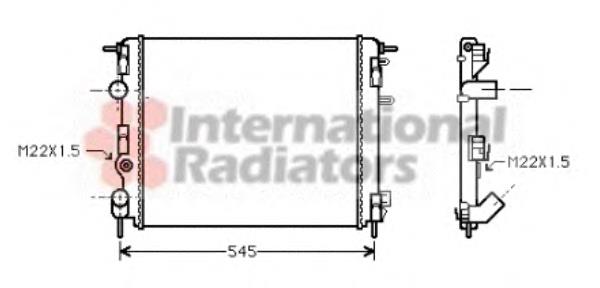 43002302 VAN Wezel radiador refrigeración del motor