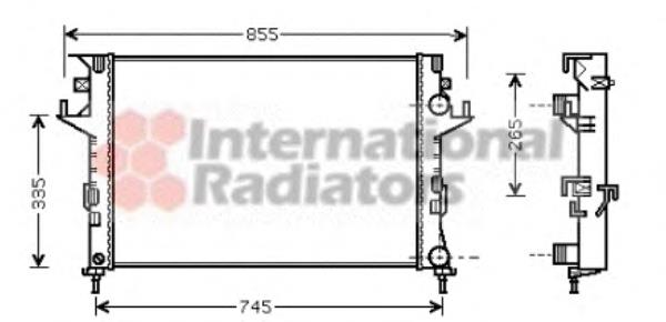 Radiador refrigeración del motor 43002291 VAN Wezel