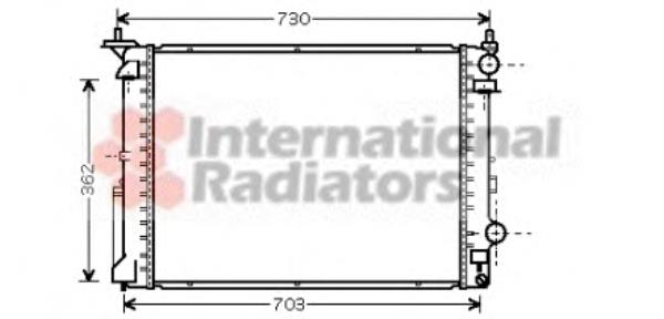 Radiador refrigeración del motor 43002319 VAN Wezel