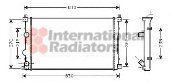 43002321 VAN Wezel radiador refrigeración del motor