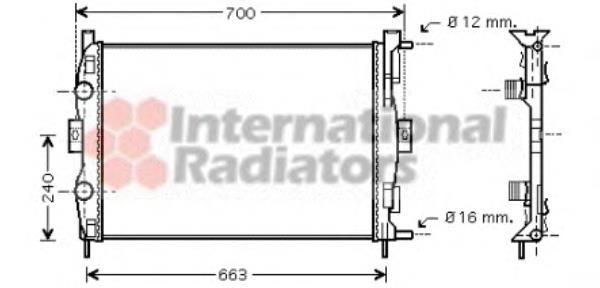 43002306 VAN Wezel radiador refrigeración del motor