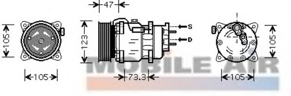 4000K242 VAN Wezel compresor de aire acondicionado