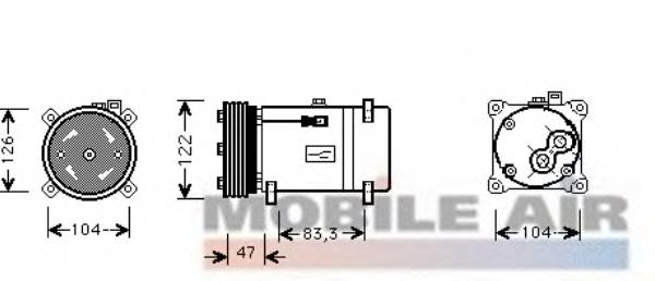 4000K066 VAN Wezel compresor de aire acondicionado