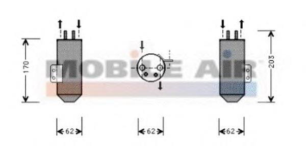 4000D020 VAN Wezel receptor-secador del aire acondicionado