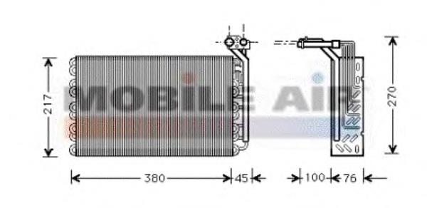 4000V010 VAN Wezel evaporador, aire acondicionado