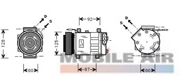 Compresor de ac 4300K046 VAN Wezel