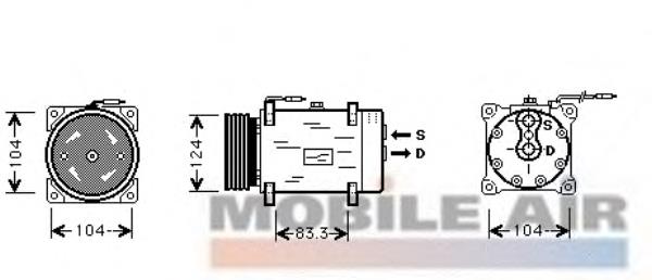 4300K038 VAN Wezel compresor de aire acondicionado