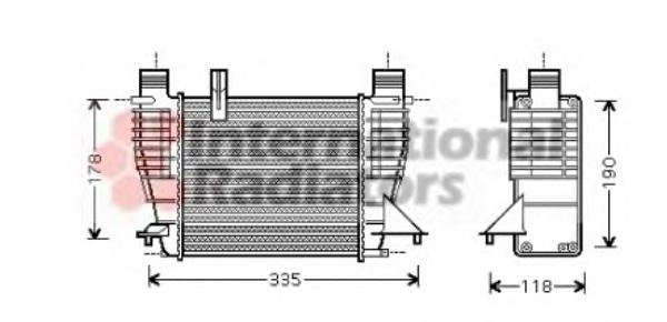 43004338 VAN Wezel radiador de aire de admisión