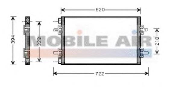 Condensador aire acondicionado 43005294 VAN Wezel