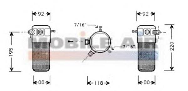 Receptor-secador del aire acondicionado 3700D118 VAN Wezel