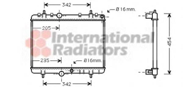 40002249 VAN Wezel radiador refrigeración del motor