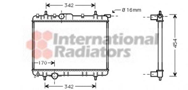 40002247 VAN Wezel radiador refrigeración del motor