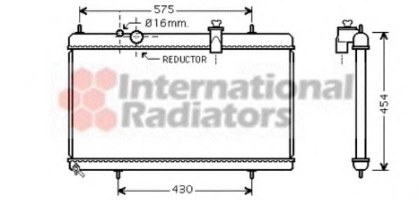 40002256 VAN Wezel radiador refrigeración del motor