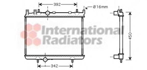 Radiador refrigeración del motor 40002263 VAN Wezel