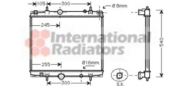 Radiador refrigeración del motor 40002237 VAN Wezel