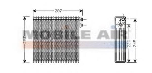 Evaporador, aire acondicionado 5300V294 VAN Wezel