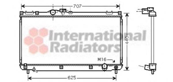 Radiador refrigeración del motor 53002321 VAN Wezel