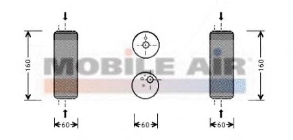 5800D014 VAN Wezel receptor-secador del aire acondicionado