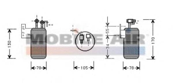 Receptor-secador del aire acondicionado 5800D017 VAN Wezel