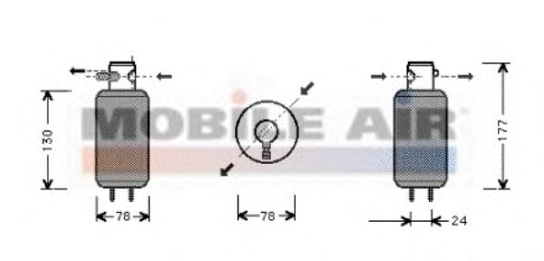 5800D165 VAN Wezel receptor-secador del aire acondicionado