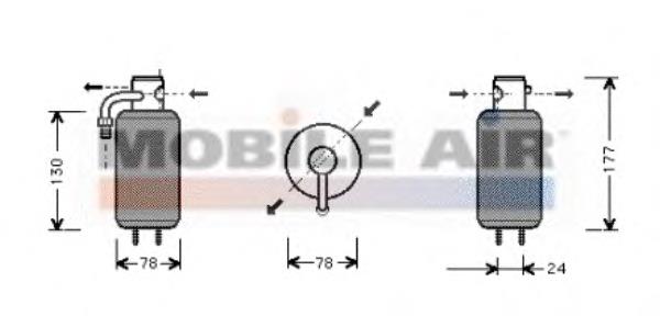 Receptor-secador del aire acondicionado 5800D051 VAN Wezel