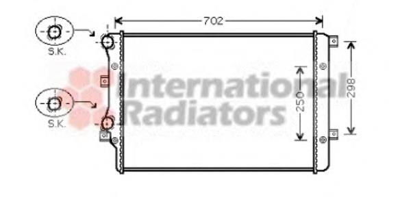 58002206 VAN Wezel radiador refrigeración del motor