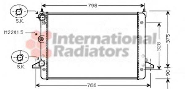 58002184 VAN Wezel radiador refrigeración del motor