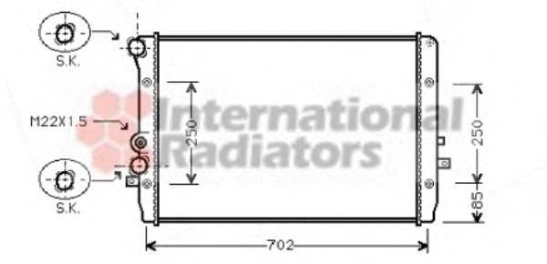 58002193 VAN Wezel radiador refrigeración del motor