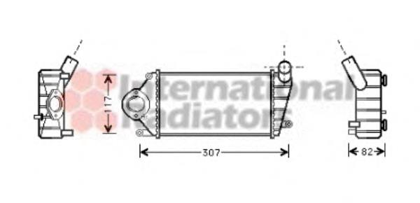 58004194 VAN Wezel radiador de aire de admisión