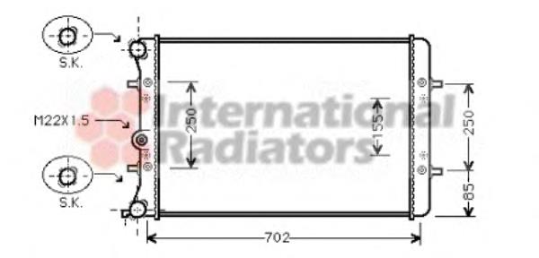 58002217 VAN Wezel radiador refrigeración del motor