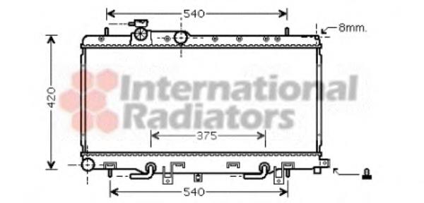 Radiador refrigeración del motor 51002051 VAN Wezel