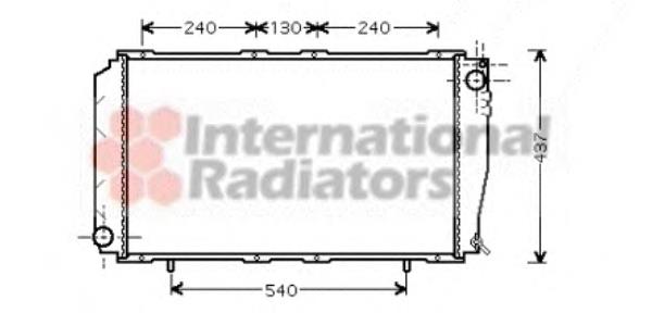 Radiador refrigeración del motor 51002043 VAN Wezel