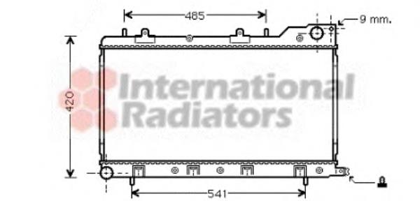 Radiador refrigeración del motor 51002047 VAN Wezel