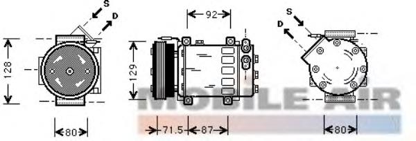 4300K281 VAN Wezel compresor de aire acondicionado