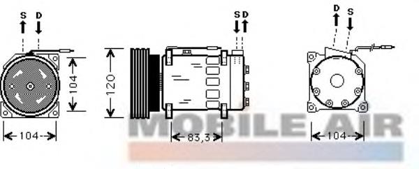 Compresor de aire acondicionado 4300K282 VAN Wezel