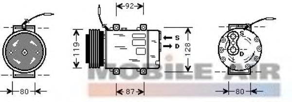 4300K283 VAN Wezel compresor de aire acondicionado