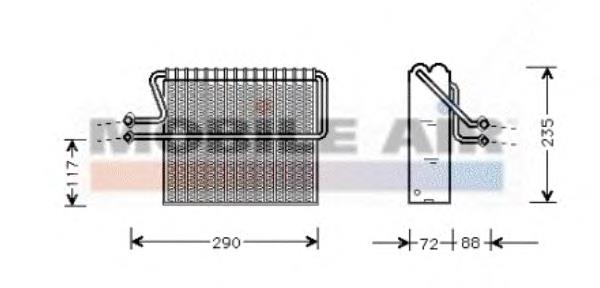 Evaporador, aire acondicionado 4300V004 VAN Wezel