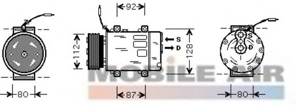 Compresor de aire acondicionado 4300K286 VAN Wezel