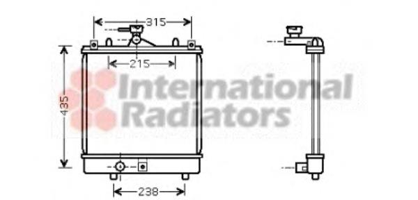 Radiador refrigeración del motor 52002061 VAN Wezel