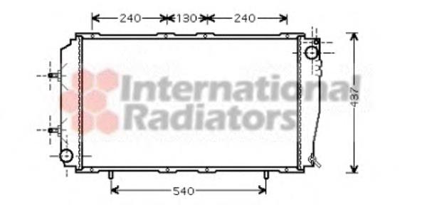 Radiador refrigeración del motor 51002055 VAN Wezel