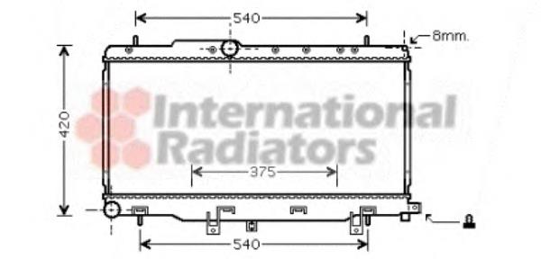 51002057 VAN Wezel radiador refrigeración del motor