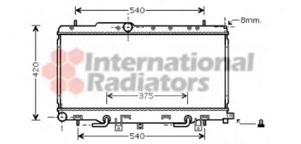 Radiador refrigeración del motor 51002056 VAN Wezel