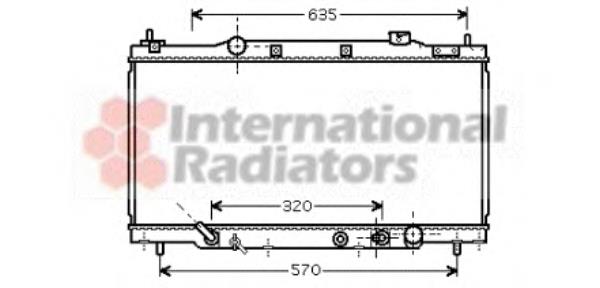 Radiador refrigeración del motor 25002166 VAN Wezel