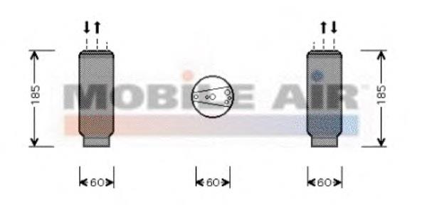 Receptor-secador del aire acondicionado 2500D117 VAN Wezel